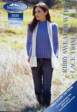 Lambswool 12ply Leaflet 5035