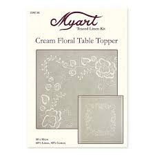Cream Floral Table Topper 11987.01