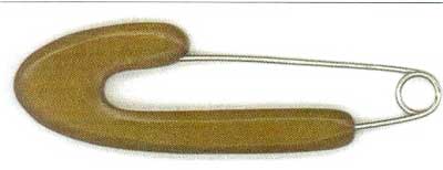 Safety Shawl Pin 10cm Olive Green