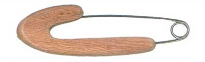 Safety Shawl Pin 10cm Redwood