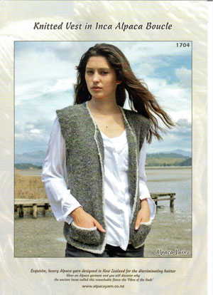 Boucle Knitted Vest Leaflet 1704