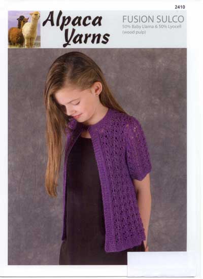 Fusion Sulco 3ply Childs Lace Cardi 2410