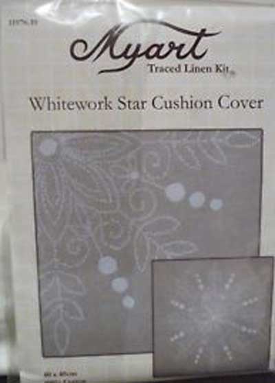 Whitework Star Cushion Cover 11976.10