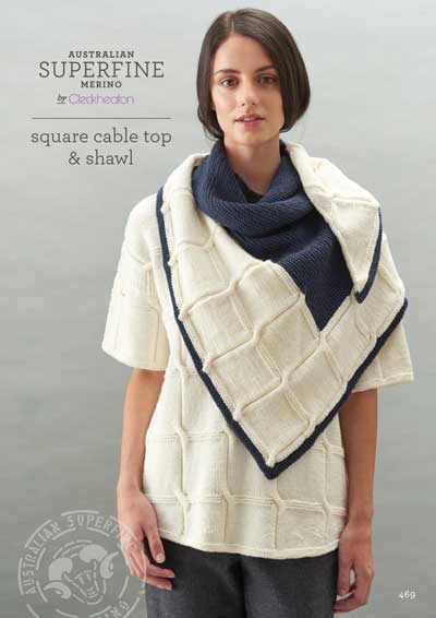 Square Cable Top & Shawl 469