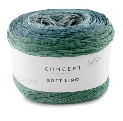 Soft Lino 4ply 150gms 601 Blue Aqua Green