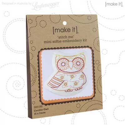 Mini Softie Embroidery Kit Owl 585189