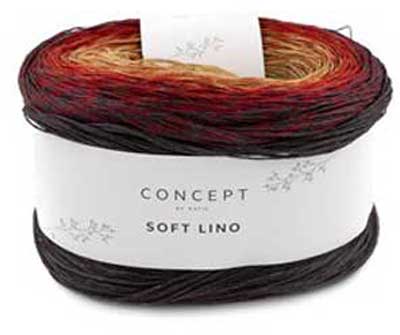 Soft Lino 4ply 150gms 606 Rust-very Dark Grey