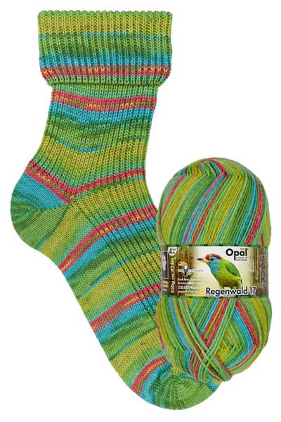Opal Rainforest Sock 4ply 100gms 11094 Sandra Plays The Pass