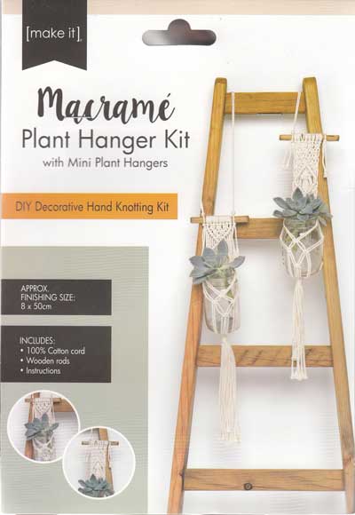 Macrame Plant Hanger Kit 141328 Cream - Click Image to Close