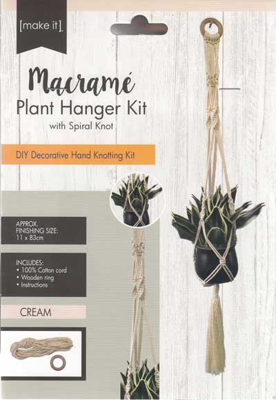 Macrame Plant Hanger 141324 Cream