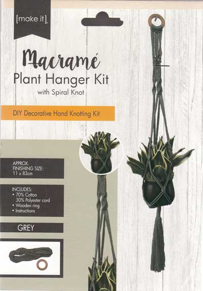 Macrame Plant Hanger 141324 Grey