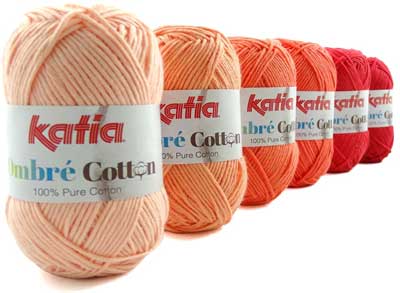 Ombre Cotton 4ply 150gms 4 Coral/red Scale