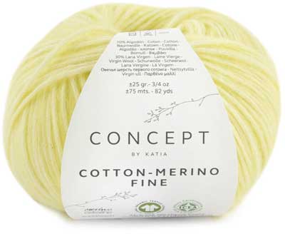 Cotton-merino Fine 5ply 25gms 83 Light Yellow
