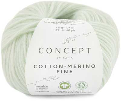 Cotton-merino Fine 5ply 25gms 84 Pastel Green