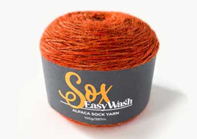 Sox Easy Wash 4ply 100gms 899 Kettle Dye Orange