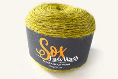 Sox Easy Wash 4ply 100gms 908 Kettle Dye Chartreuse