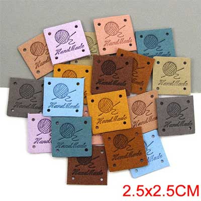 Vegan Leather Label 25mm X 25mm