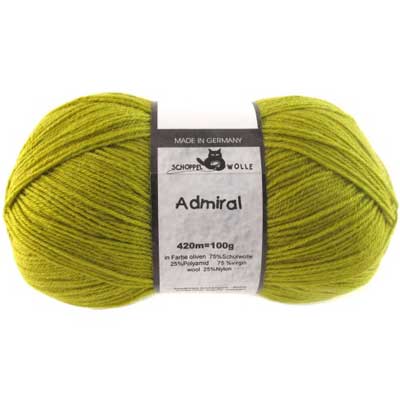 Admiral Solid 4ply 100gms 0383 Lime