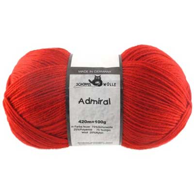 Admiral Solid 4ply 100gms 1390 Fire