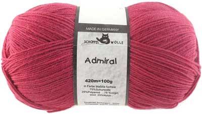 Admiral Solid 4ply 100gms 2681 Lipstick Pink