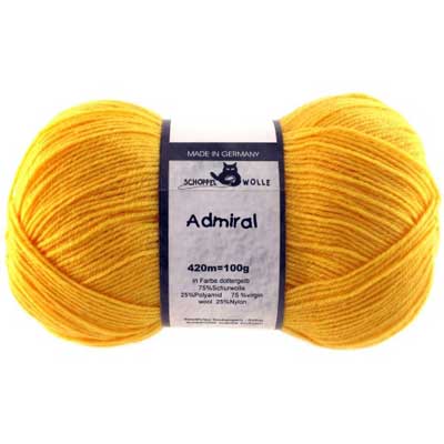 Admiral Solid 4ply 100gms 0580 Yolk Yellow