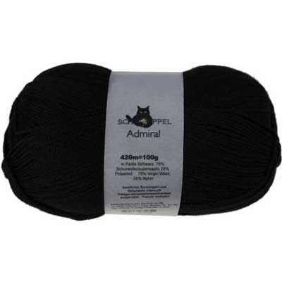 Admiral Solid 4ply 100gms 0880 Black