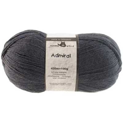 Admiral Solid 4ply 100gms 9505 Steel Grey