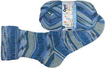 Opal Crazy Waters Sock 4ply 100gms 11314 Puddle Splashing