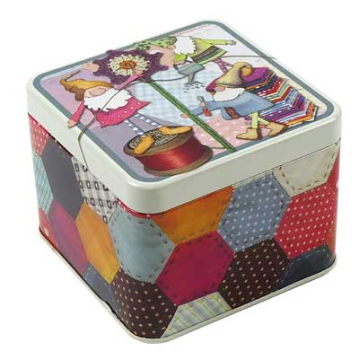 Crafting Gnomes Small Square Tin T223