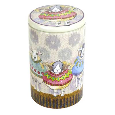 Sheep In Sweaters Tall Round Caddy T185