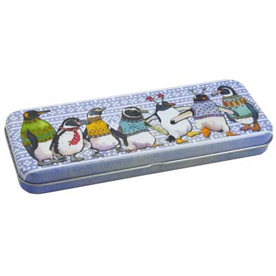 Penguins In Pullovers Pencil Tin T163