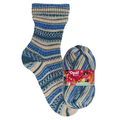 Opal Sock 4ply 100gms 11251 Whispering Leaves Cave Sound