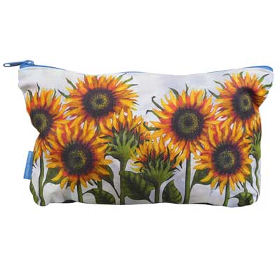 Sunflowers Zipped Pouch Zp06 - Click Image to Close