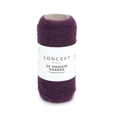 Concept 50 Mohair Shades 2ply 20gms 55 Purple Violet Laceweight