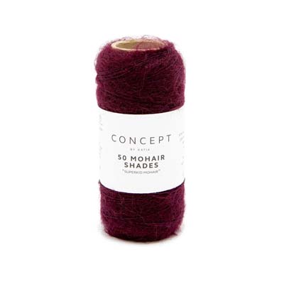 Concept 50 Mohair Shades 2ply 20gms 40 Burgundy Laceweight
